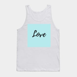 Love - Blue Background Tank Top